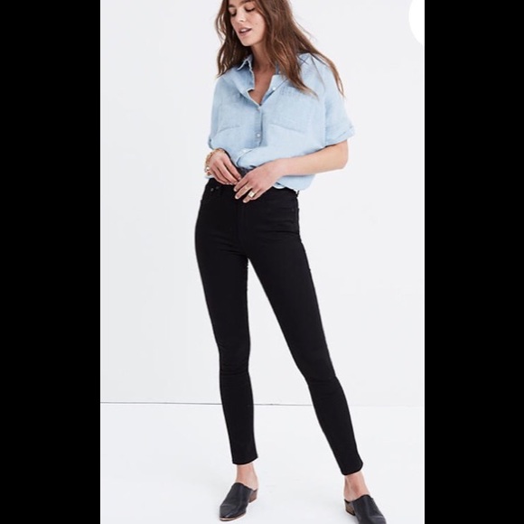 Madewell Denim - Madewell 10" High-Rise Skinny Jeans Black Wash 28